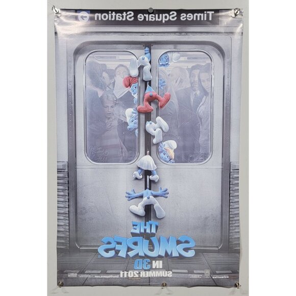 THE SMURFS Movie Poster Double Sided Original 27x40 - Picture 5 of 9